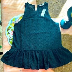 LOFT New Sleeveless Black Lace Top! Relax fit! Small NEW! Small